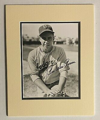 Pee Wee Reese Signed 8x10 Photo Autographed Auto Dodgers Hof Matted 12x14