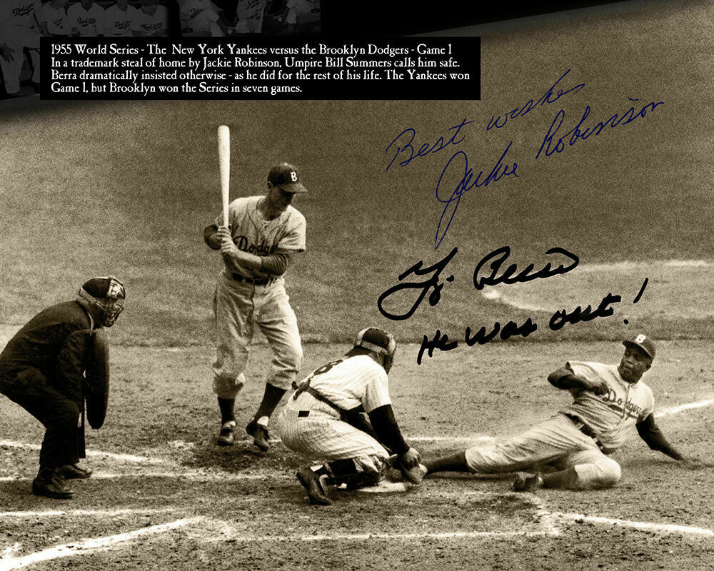 Jackie Robinson Autographed Signed 8x10 Photo ( Hof Dodgers ) Reprint