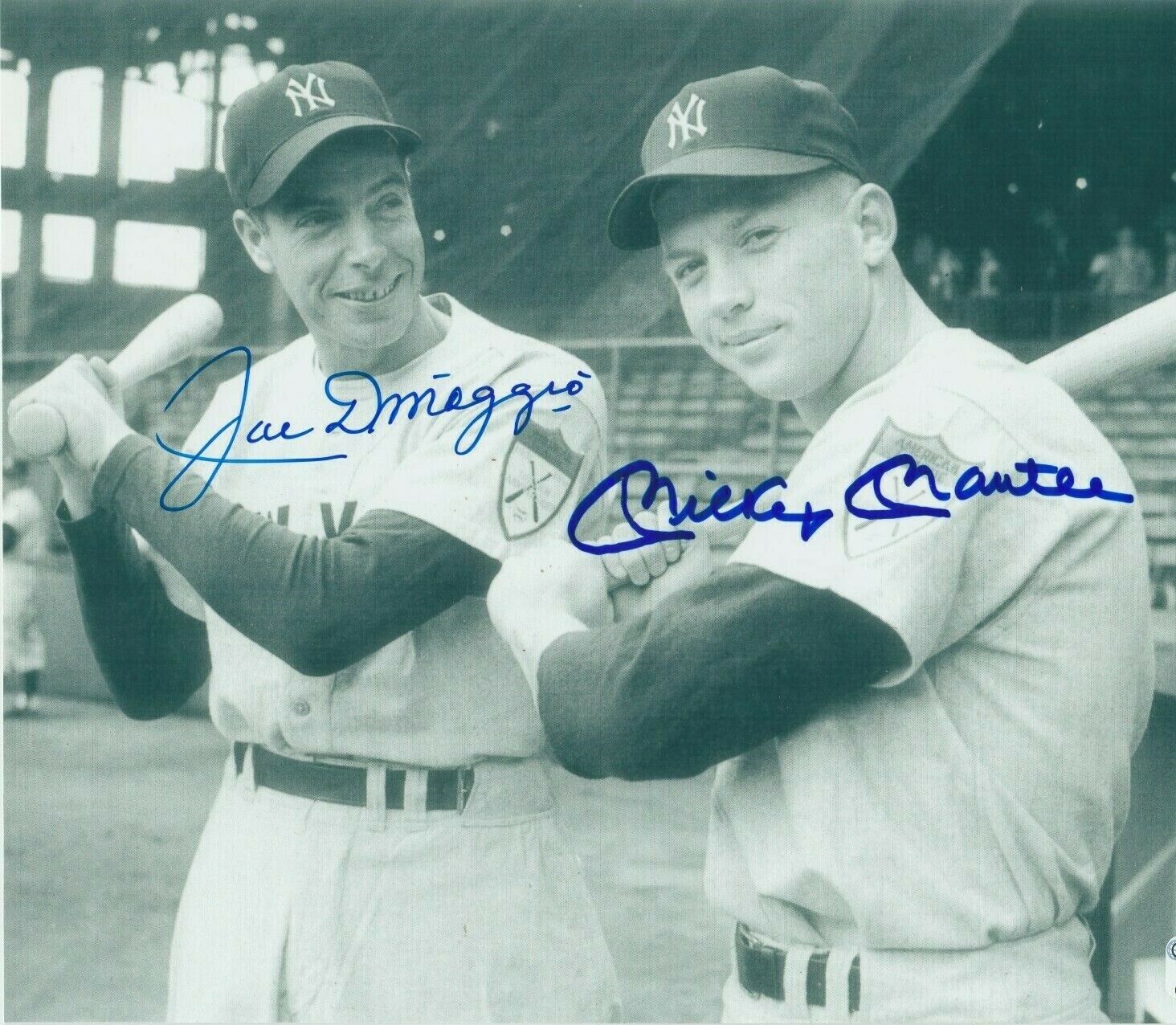 Mickey Mantle / Joe Dimaggio Autographed Signed 8x10 Photo Hof Yankees ) Reprint