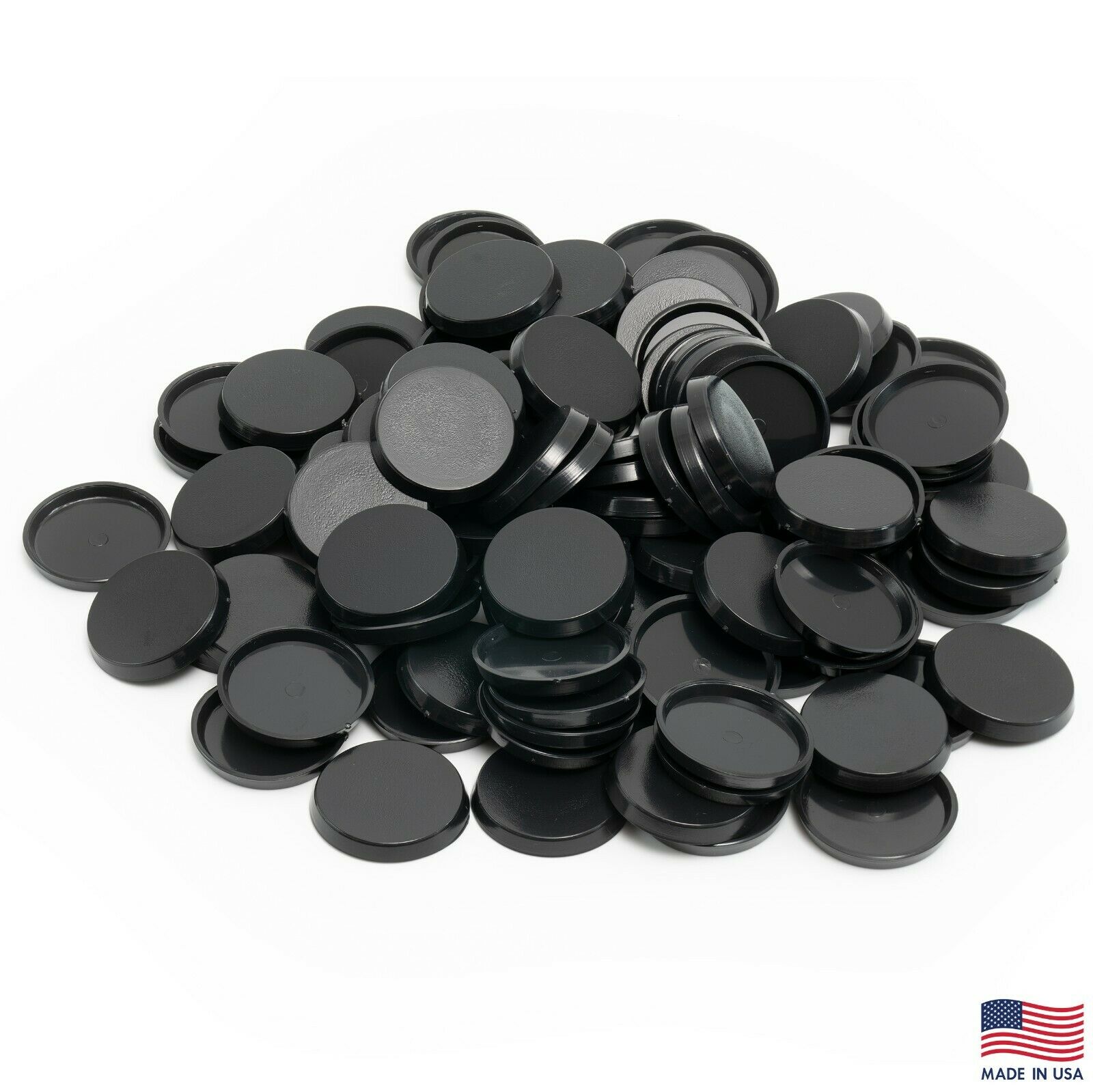 Pack Of 100, 32 Mm Plastic Round Bases Miniature Wargames Table Top Gaming